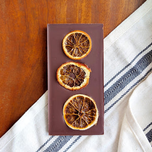 Madhu Chocolate Back of Orange Clove Chocolate Bar
